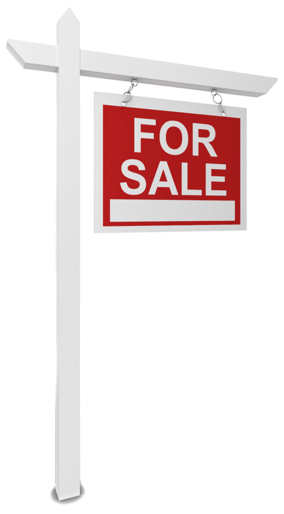 for sale sign isolated